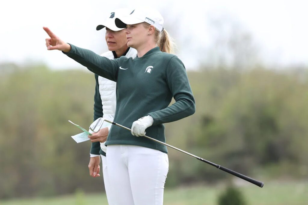 Michigan state women's golf takes second at competitive big ten