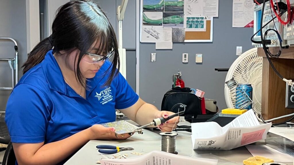 Empowered young women graduating from tstc's avionics program set to