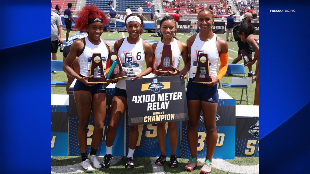Fresno pacific women's 4x100 relay team claims ncaa d ii title