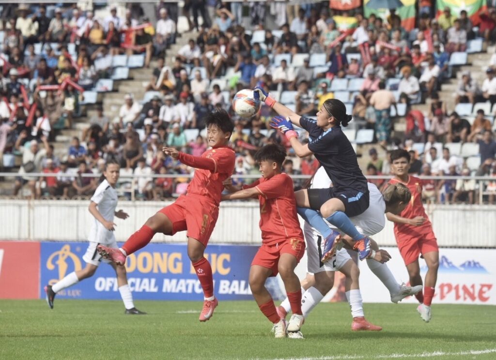 Myanmar dominates turkmenistan with an 8 0 victory in afc women’s