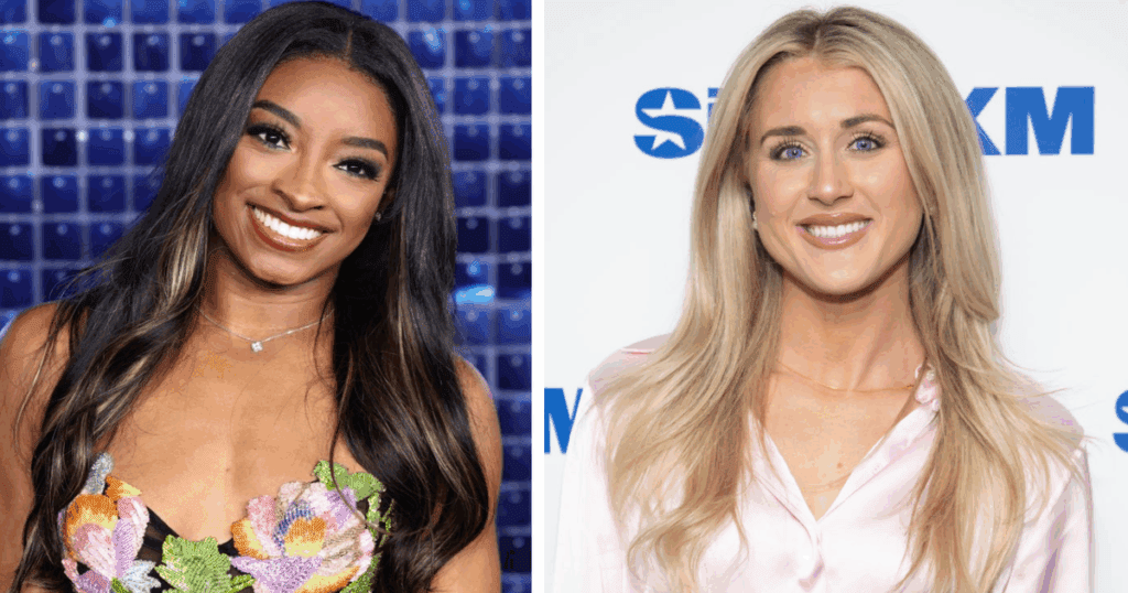 Simone biles challenges riley gaines on transgender athlete debate