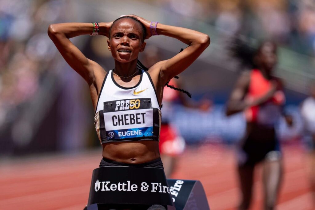 Beatrice chebet breaks world record in women's 5,000 meters