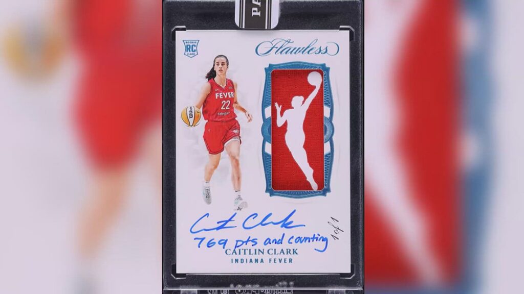 Caitlin clark shatters records in women's sports card collecting
