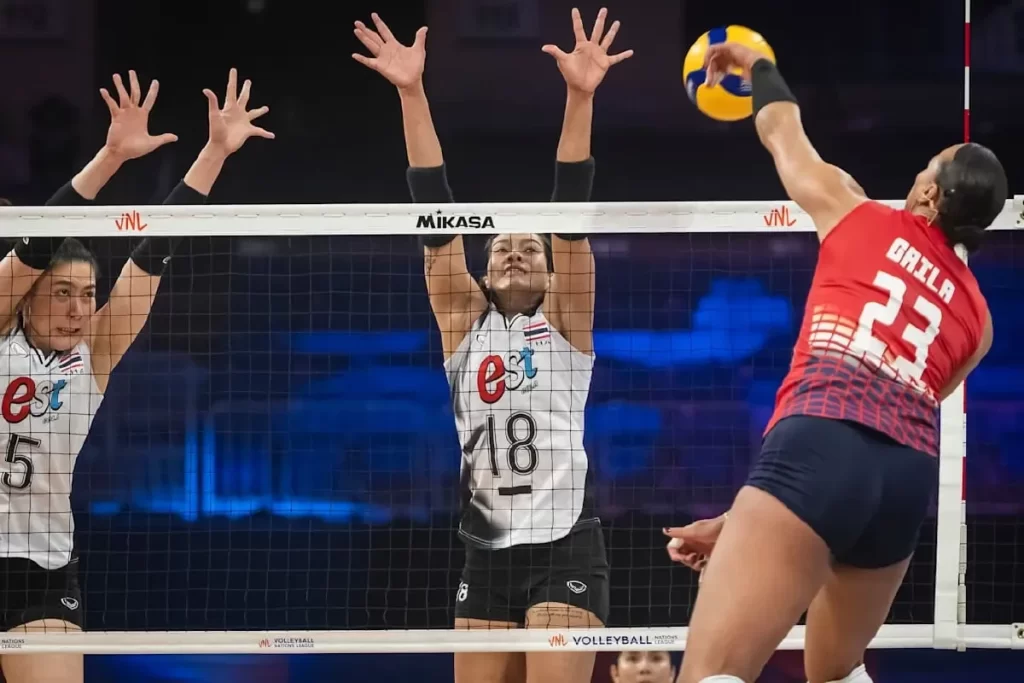 Dominican republic dominates thai women’s volleyball team in vnl 2025