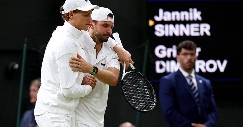 Sinner's resilience shines as he advances past dimitrov at wimbledon