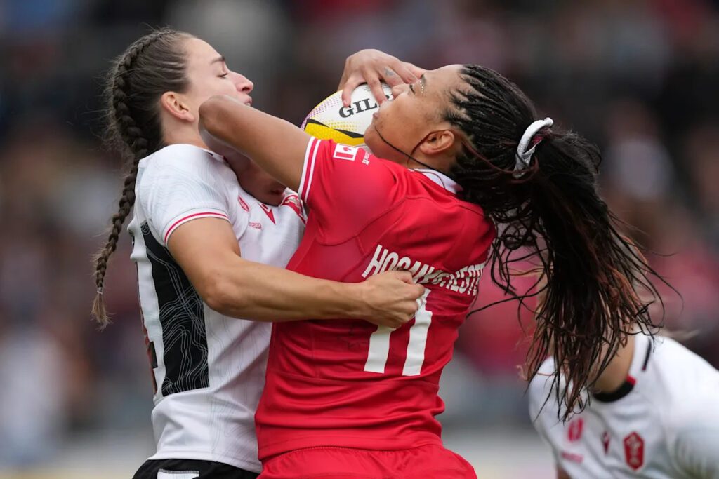 Canada dominates wales with six tries, advances toward women's rugby