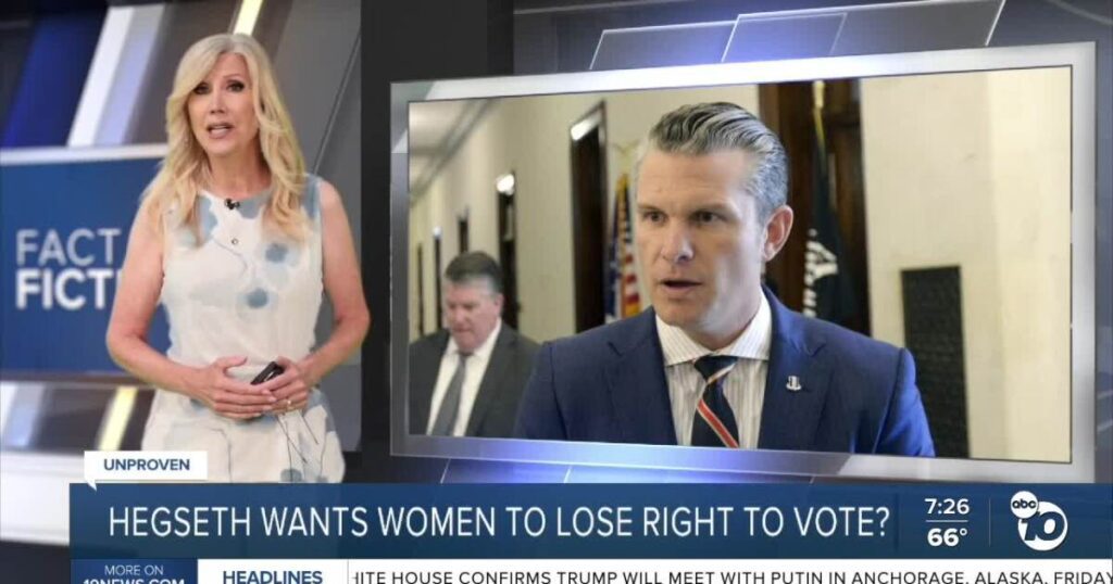 Hegseth's controversial stance on women's voting rights
