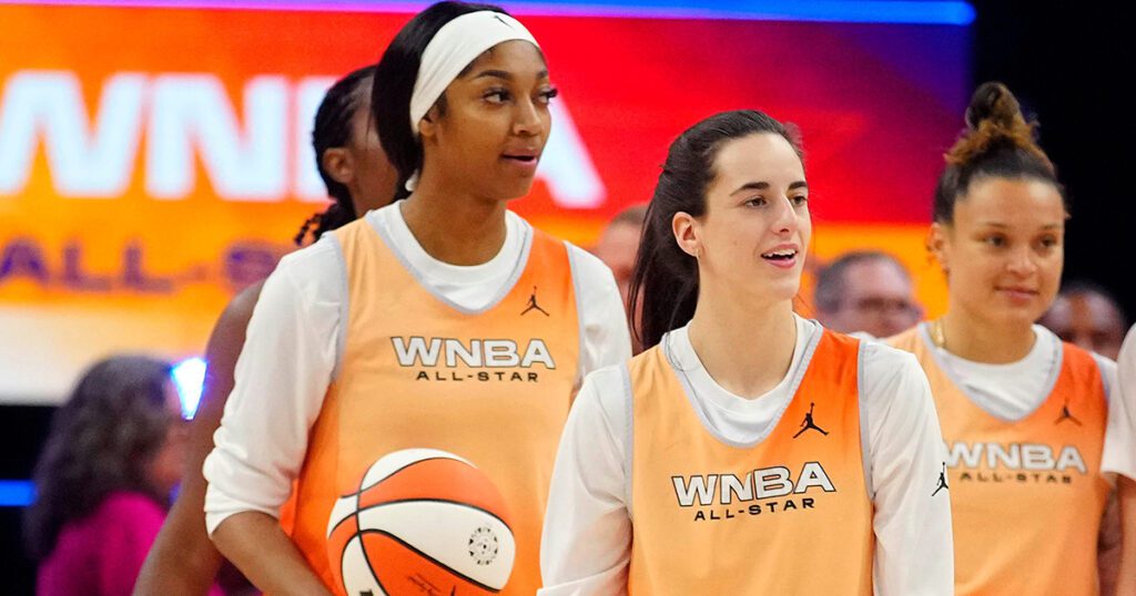 Michelle obama discusses the rivalry between caitlin clark and angel