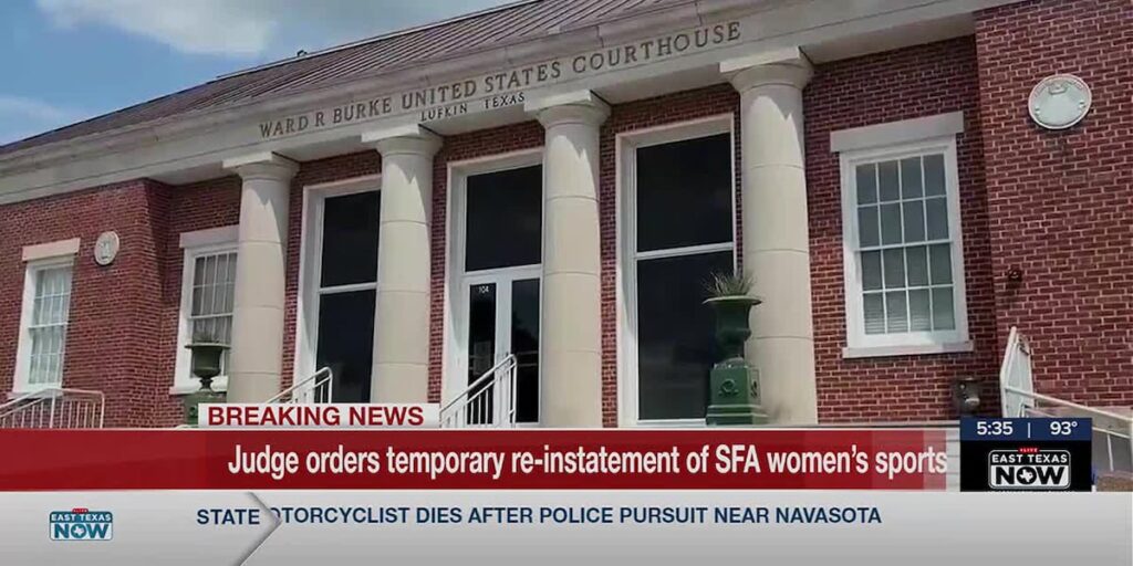 Sfa women's sports get temporary boost after court ruling