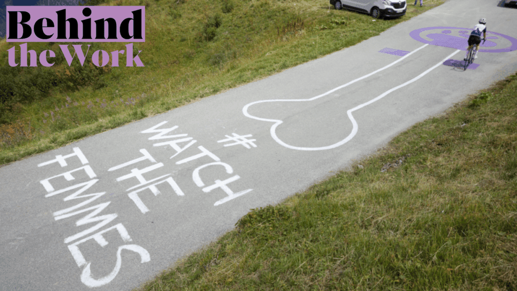 Škoda's creative campaign: turning graffiti into support for women's cycling