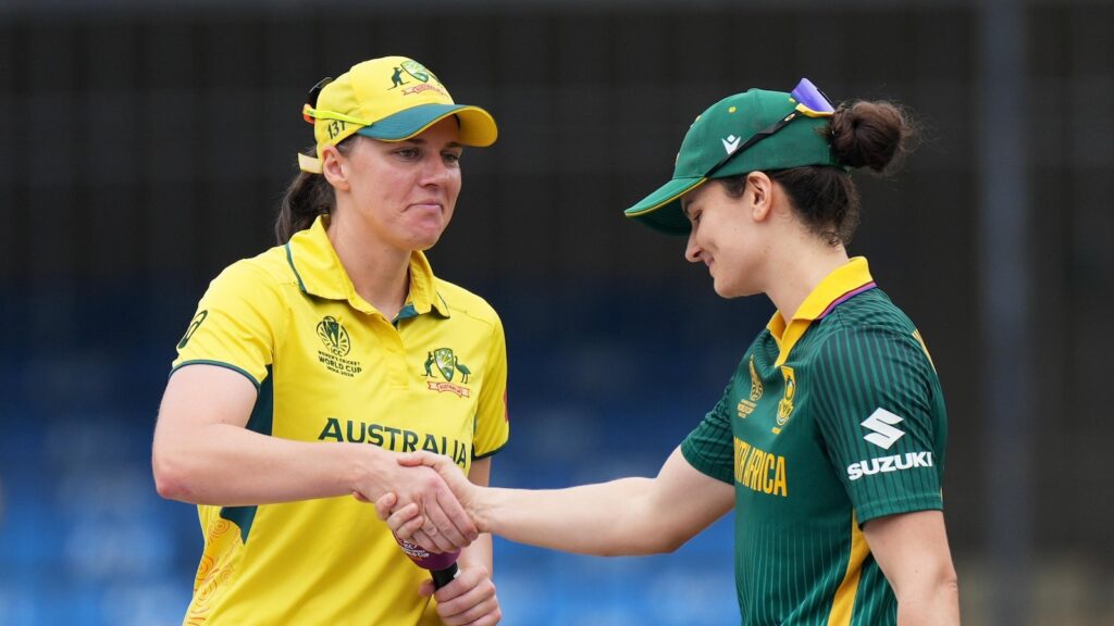 Australia elects to bowl first against south africa in women's