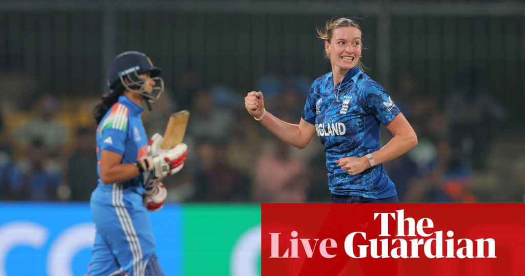 Live action: women's cricket world cup india vs england