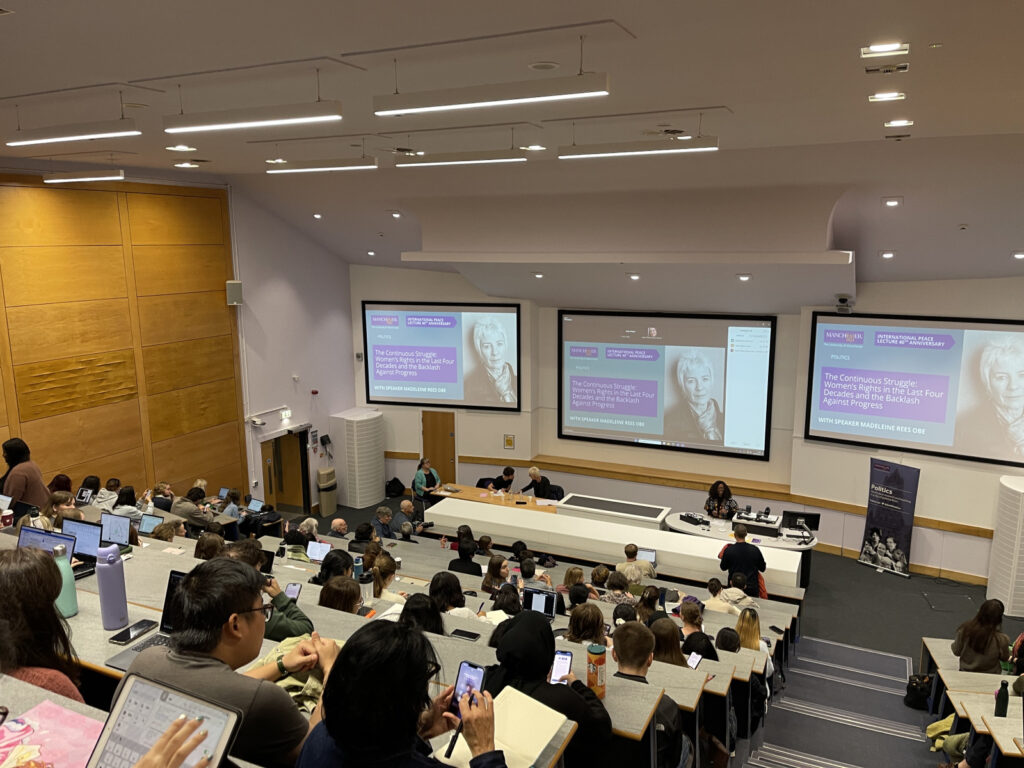 Madeleine rees obe inspires at 40th international peace lecture in
