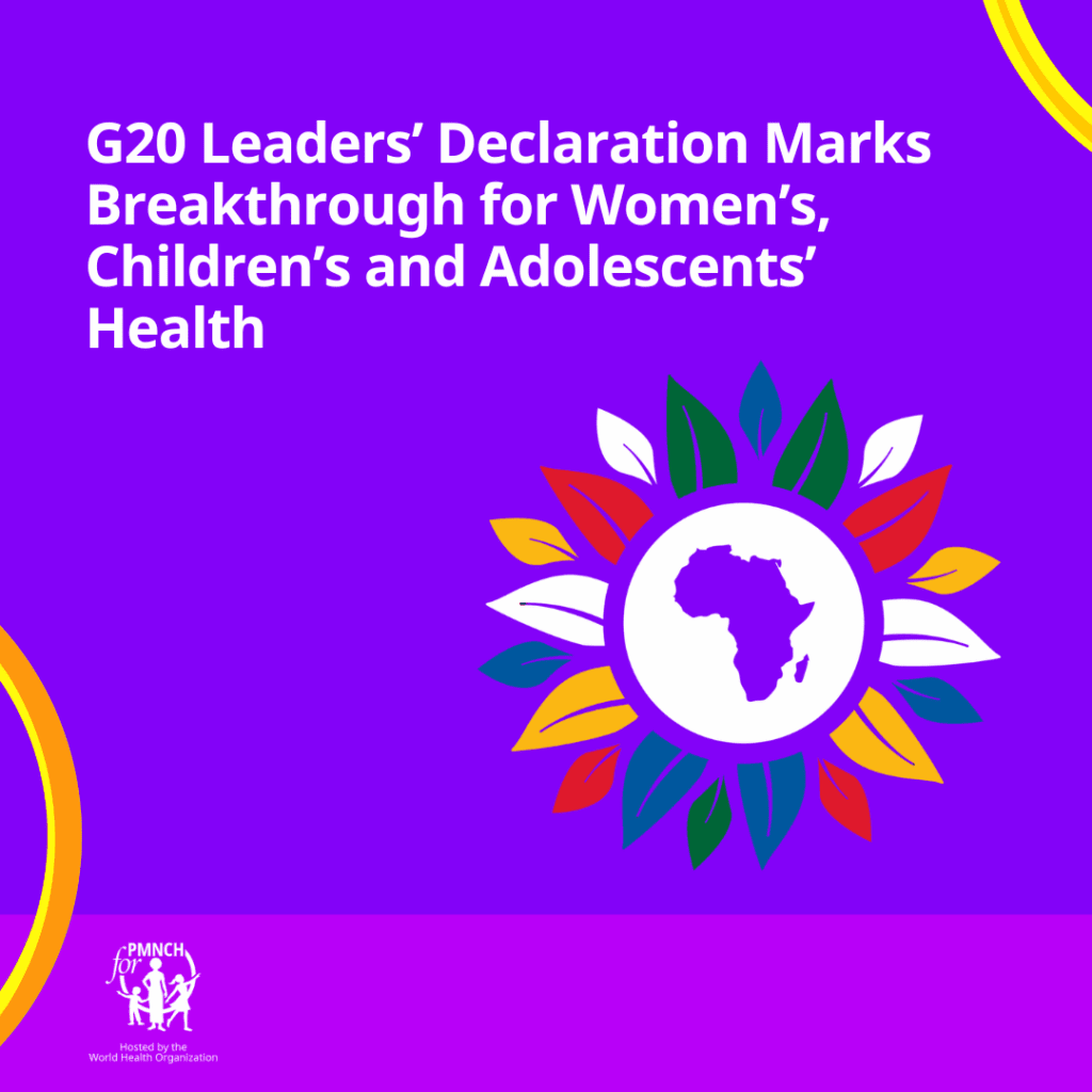 G20 Leaders Chart New Path for Women, Children's, and Adolescents'