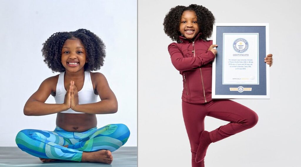 Write a new simple attractive title based on the title from Meet Phoenix Giselle, The Youngest Female Yoga Instructor and dont use quote marks Write a new simple attractive title based on the title