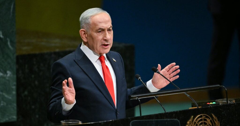 Israel's Netanyahu tells U.N. "we will continue to defend our