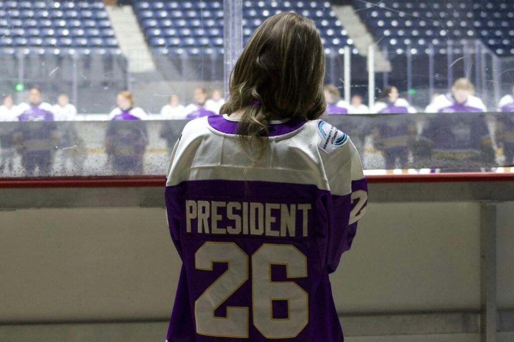 Wesleyan packs out Coliseum in women's hockey opener against Georgia